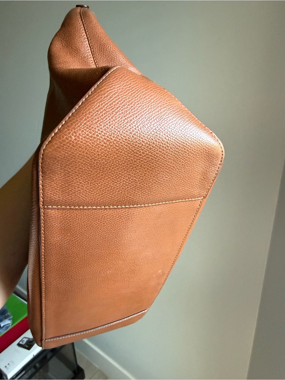 Coach Tan Pebble Leather Tote with Gold Hardware - Picture 10 of 13